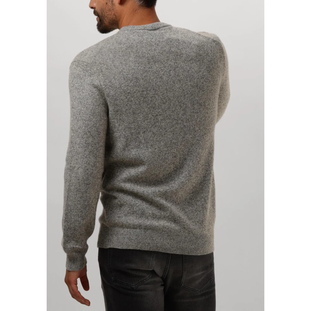 Profuomo Grijze Gebreide Trui Crew Neck Gray Heren