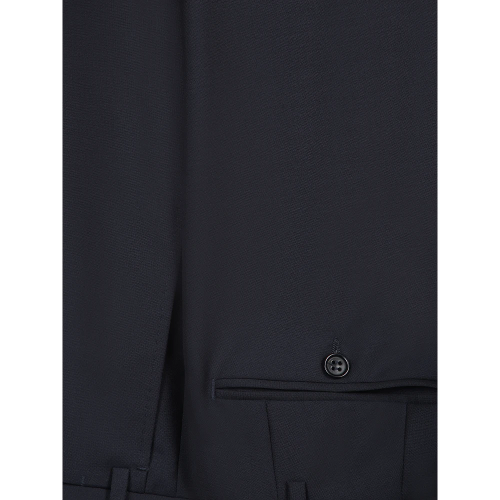 Canali Blauw Wollen Pak Moderne Stijl Blue Heren