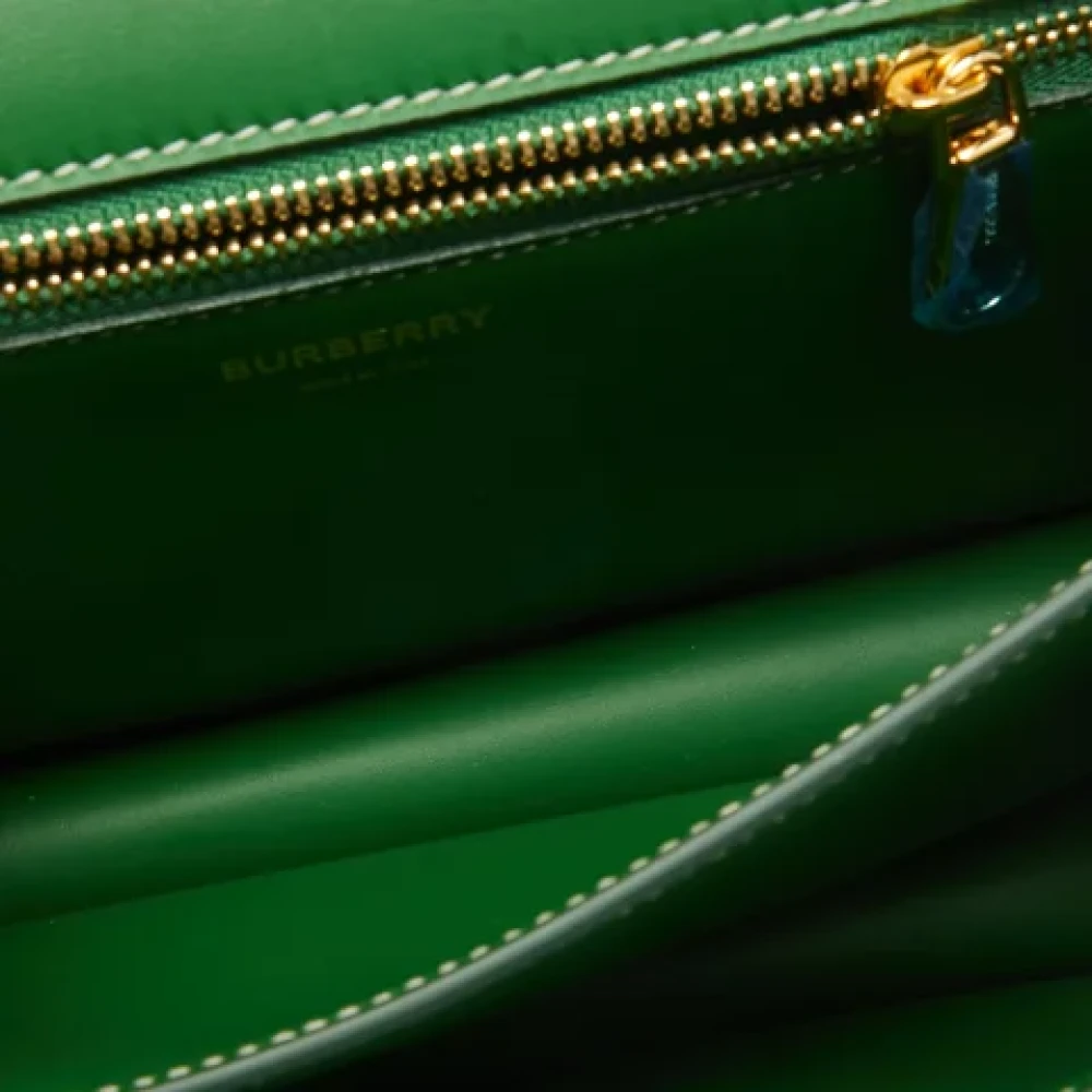 Burberry Vintage Pre-owned Leather shoulder-bags Green Dames