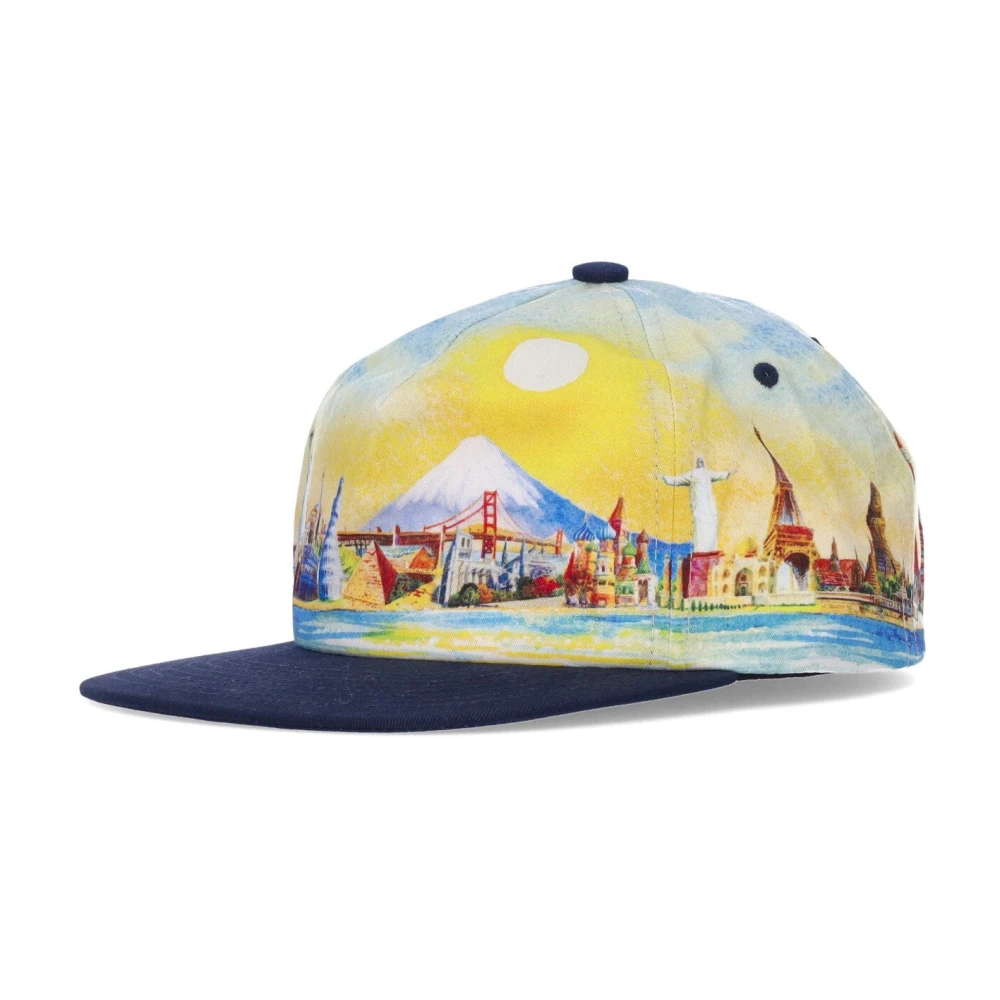 Huf Men's Multicolor Hats & Caps, One Size, Natural Flat Brim Snapback Cap