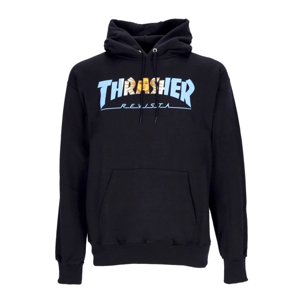 Thrasher Argentina Revista Zwarte Hoodie Lange Mouwen Black Unisex