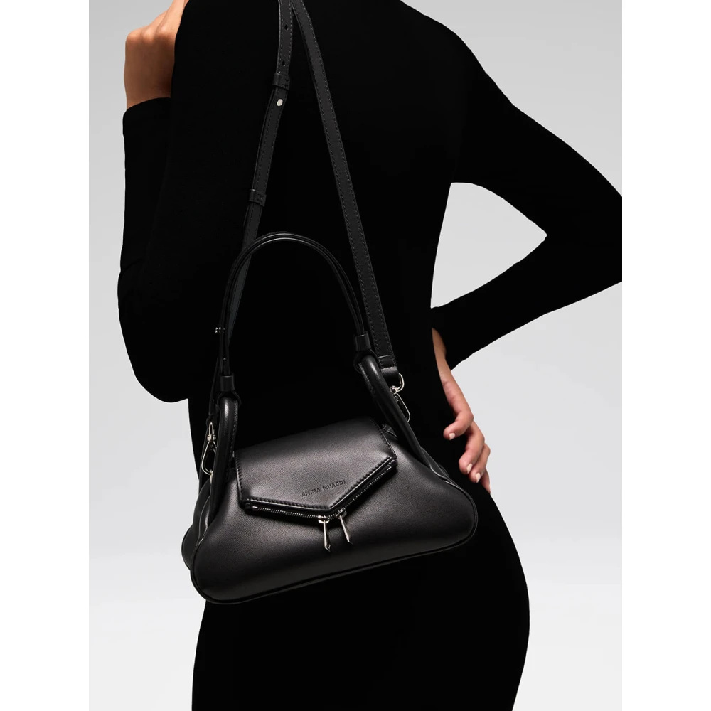 Amina Muaddi Gem Zwarte Schoudertas Black Dames