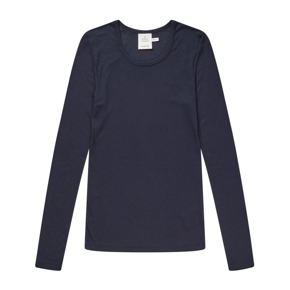 Munthe Schattige Navy Top & T-Shirt Blue Dames