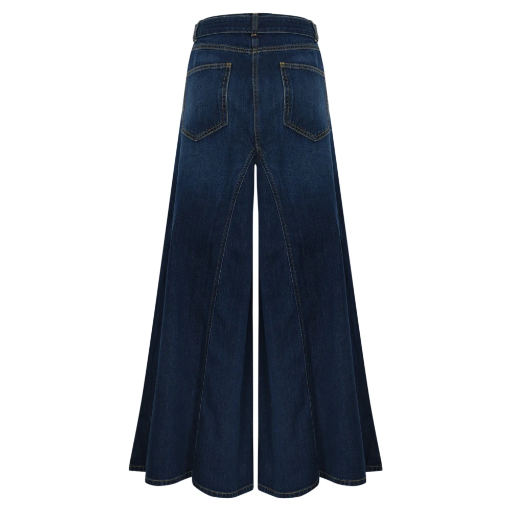 Twinset Denim Cropped Broek met Riem Blue Dames