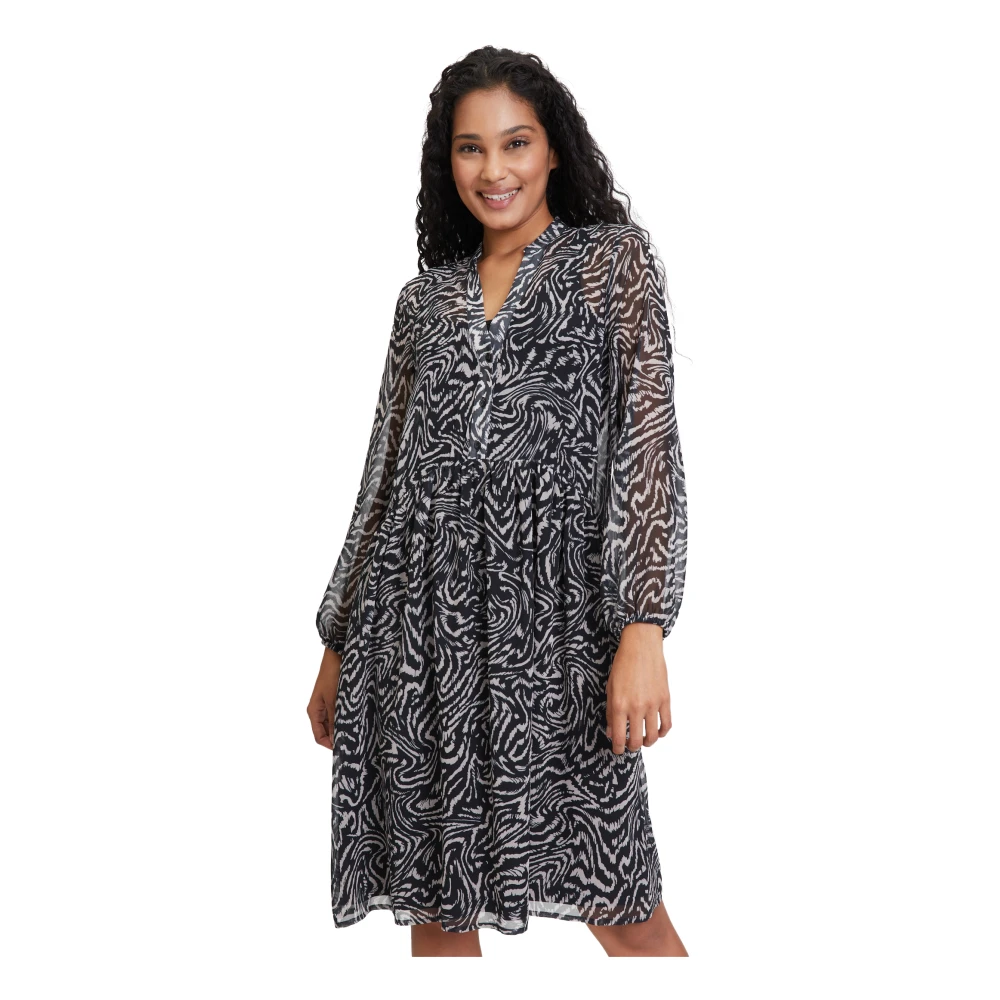 Vera Mont Print Casual Jurk Black Dames