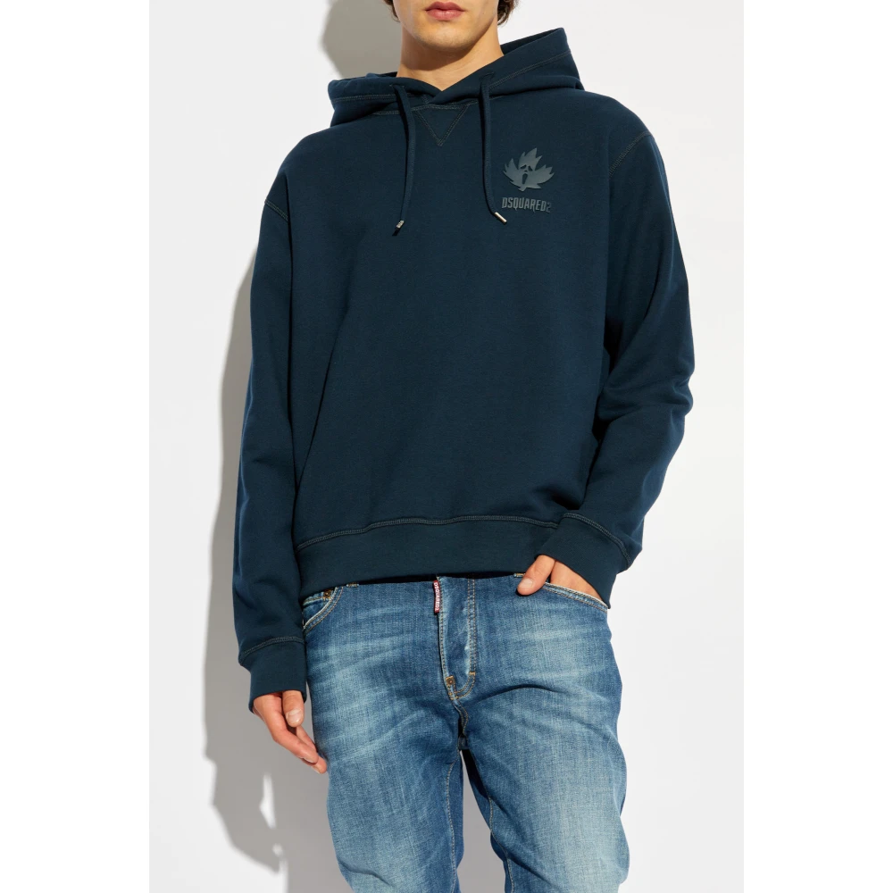 Dsquared2 Sweatshirt met logo Blue Heren