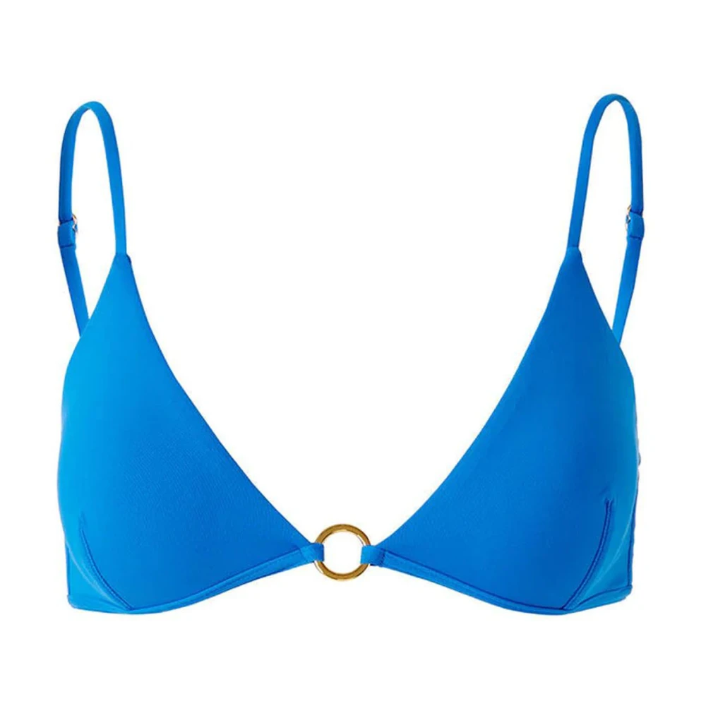 Melissa Odabash Cobalt Bikini Top met Gouden Ringen Blue Dames