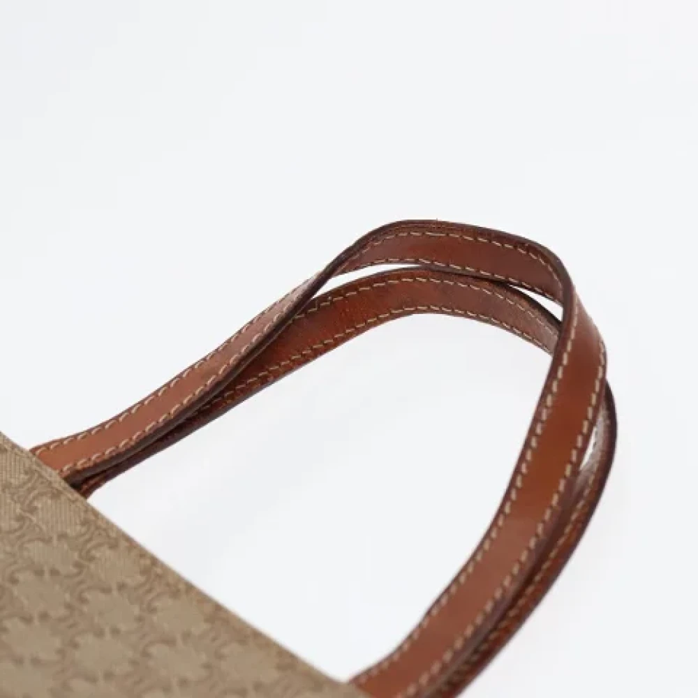 Celine Vintage Pre-owned Canvas handbags Beige Dames