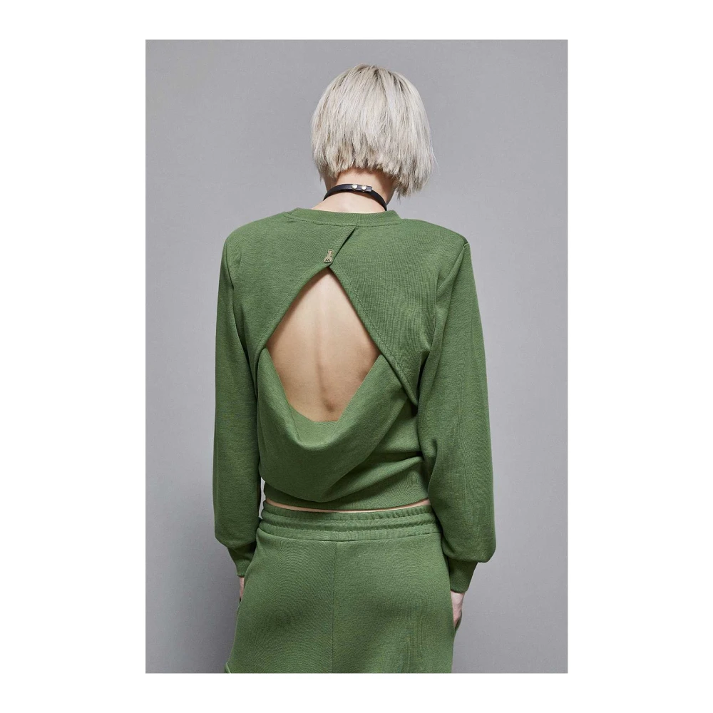 PATRIZIA PEPE Katoenen Sweatshirt Art. 8M1618J219 Green Dames