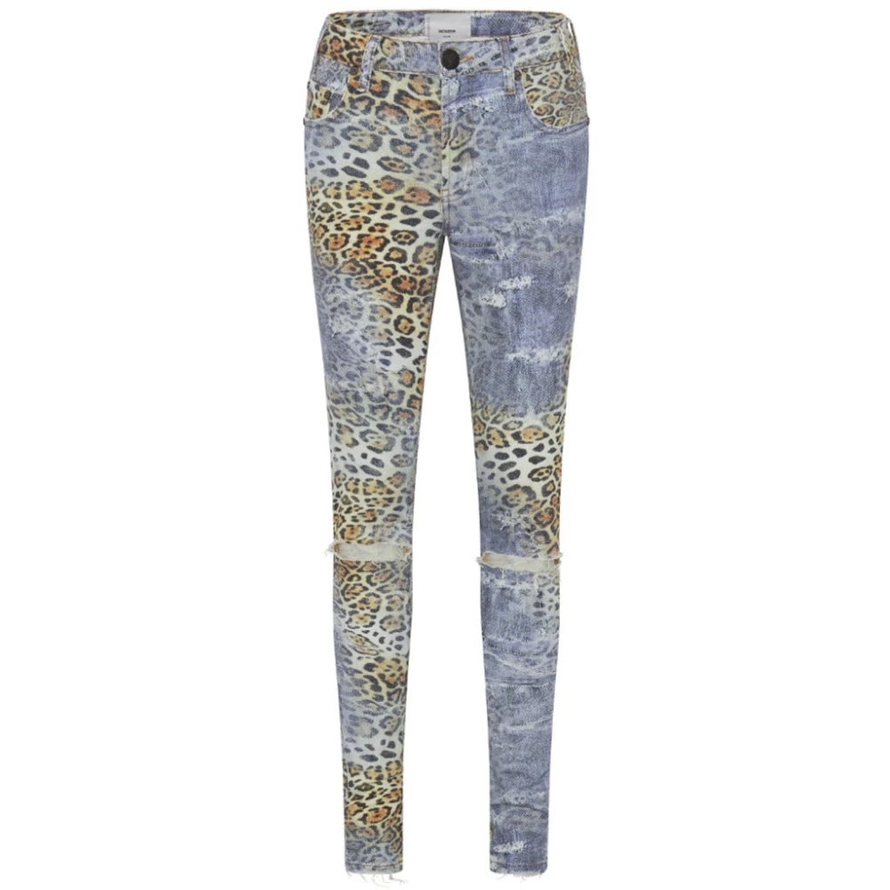 Leopard Print Skinny Jeans Samling