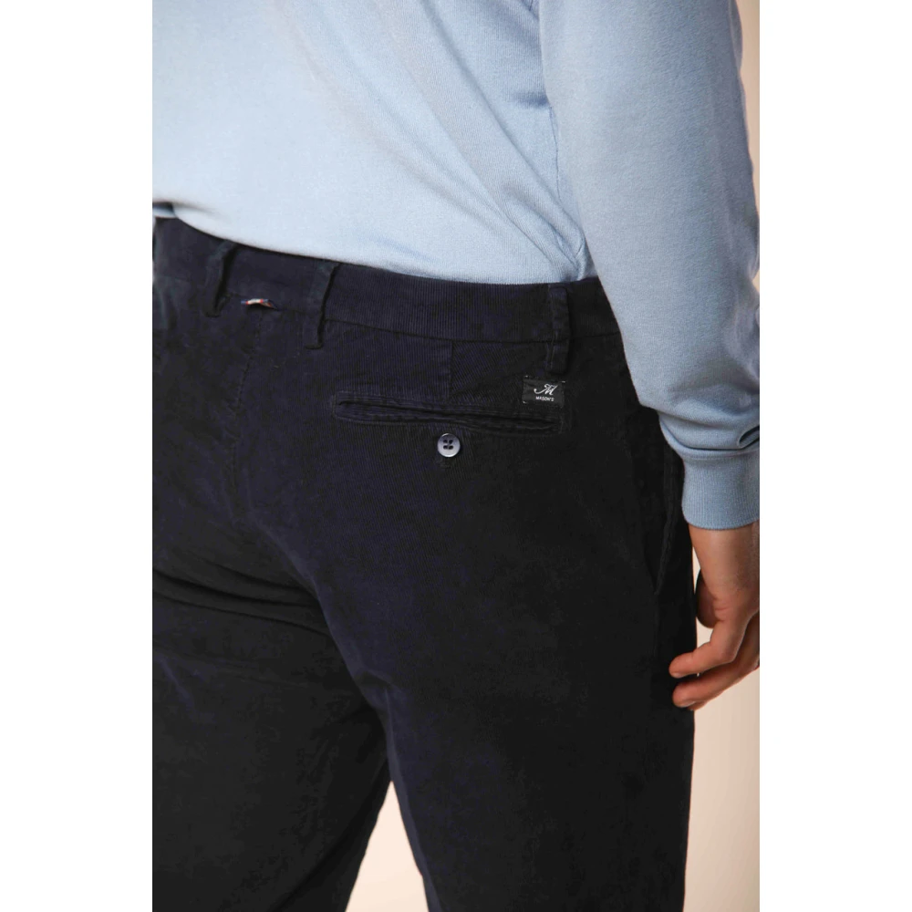 Mason's Fluwelen chino broek voor heren Blue Heren