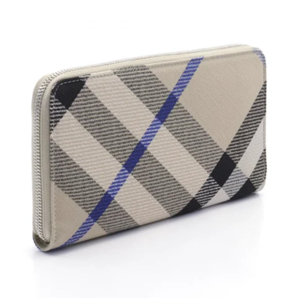 Burberry Vintage Pre-owned Canvas wallets Beige Heren