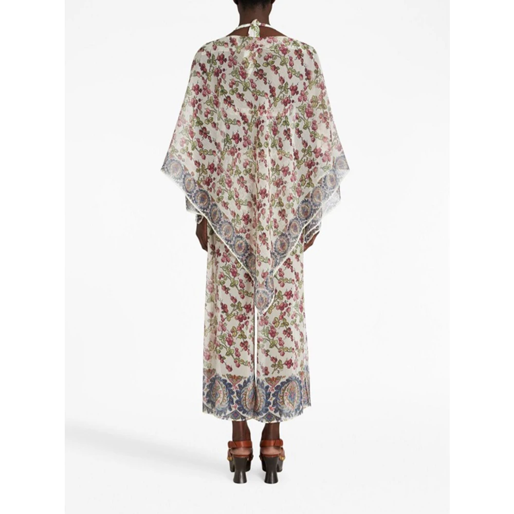ETRO Bessen en Paisley Poncho Multicolor Dames
