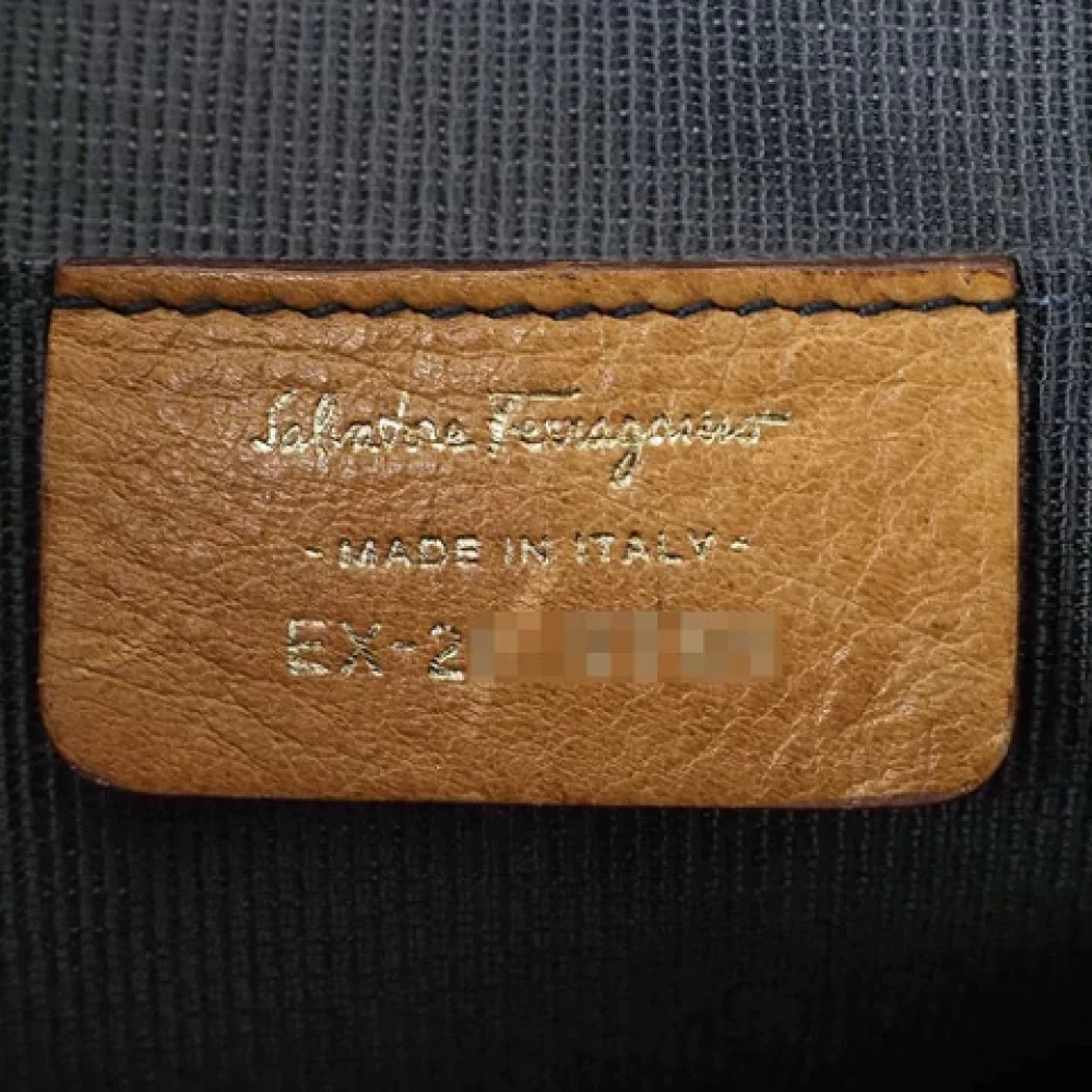 Salvatore Ferragamo Pre-owned Leather shoulder-bags Blue Dames