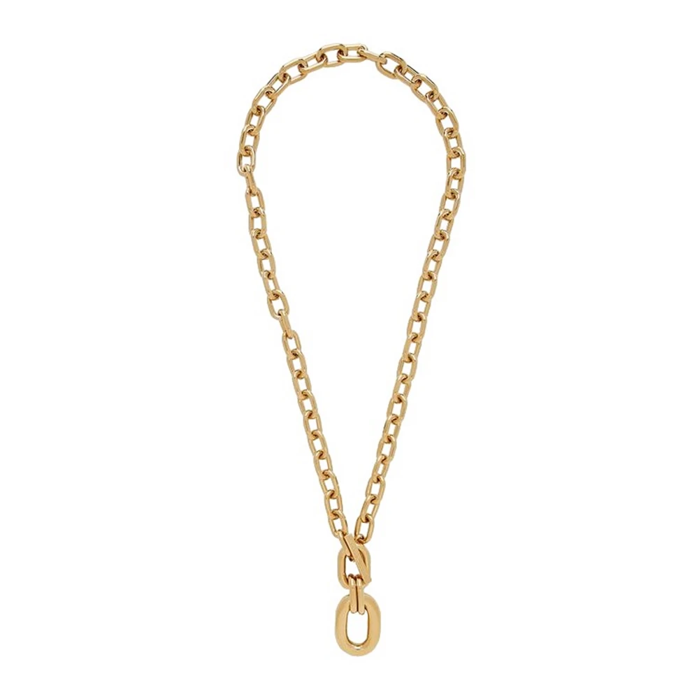 Rabanne Women's Yellow Interwoven Pendant Necklace With T-Bar Closure - Necklaces - One Size - Accessories