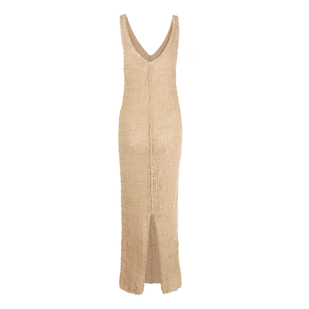 Cortana Hanami lang beige katoenen gebreide jurk Beige Dames