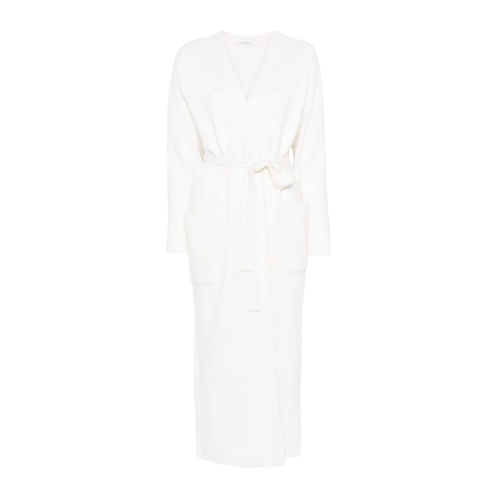 Max Mara Witte Wol-Kasjmier Trui met Riem White Dames