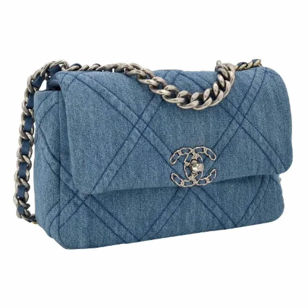 Chanel Vintage Pre-owned Denim crossbody-bags Blue Dames