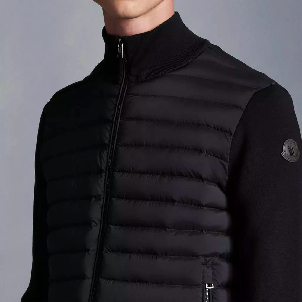 Moncler Gewatteerde Dons Cardigan Black Heren