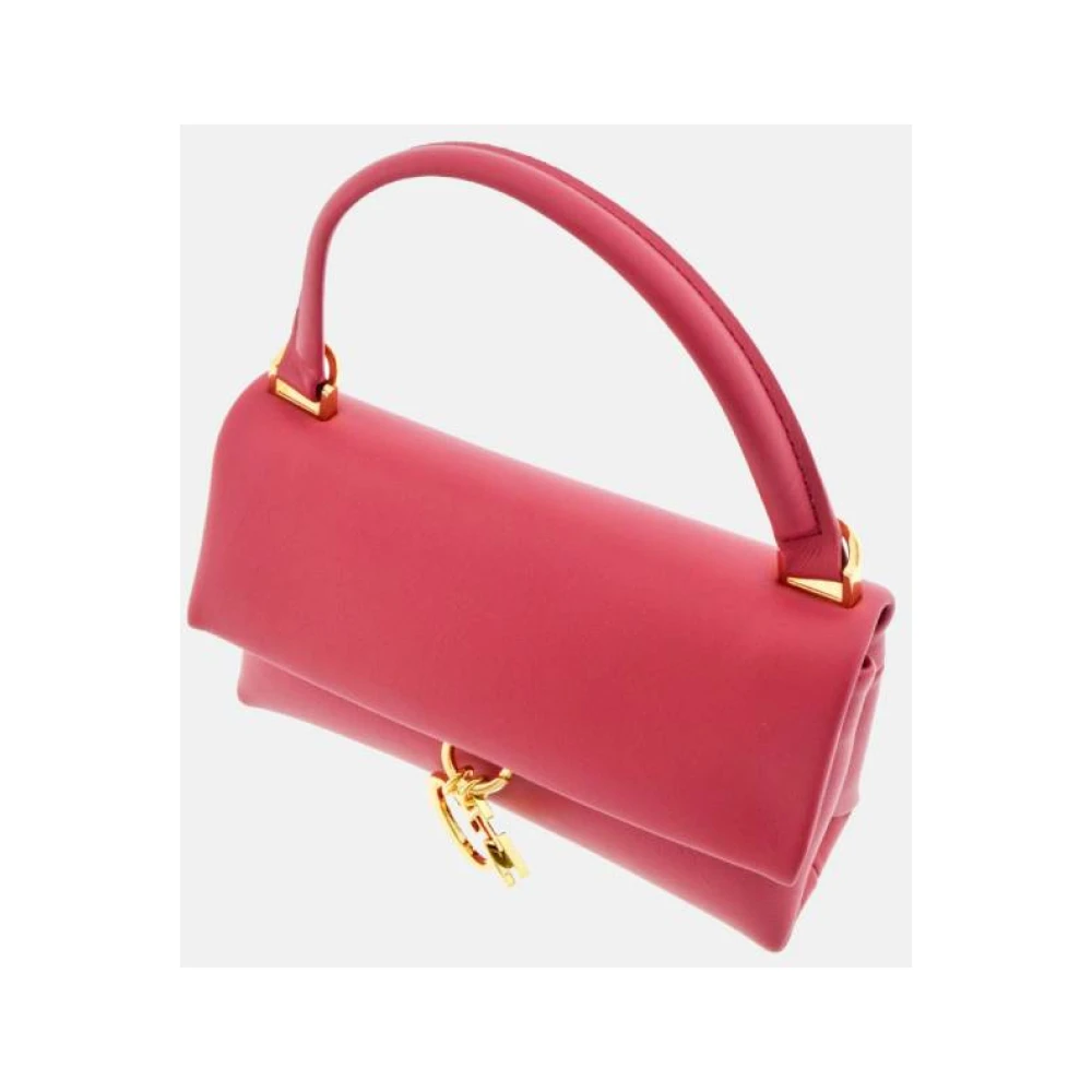 Carolina Herrera Baobab Leren Mini Tas met Gouden Bedel Pink Dames