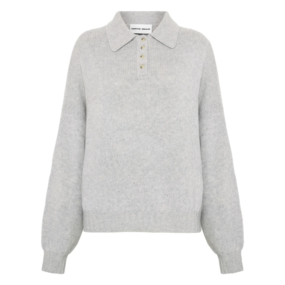 Emerson Renaldi Kasjmier Polo-Neck Sweater Foggy Gebreid Gray Dames