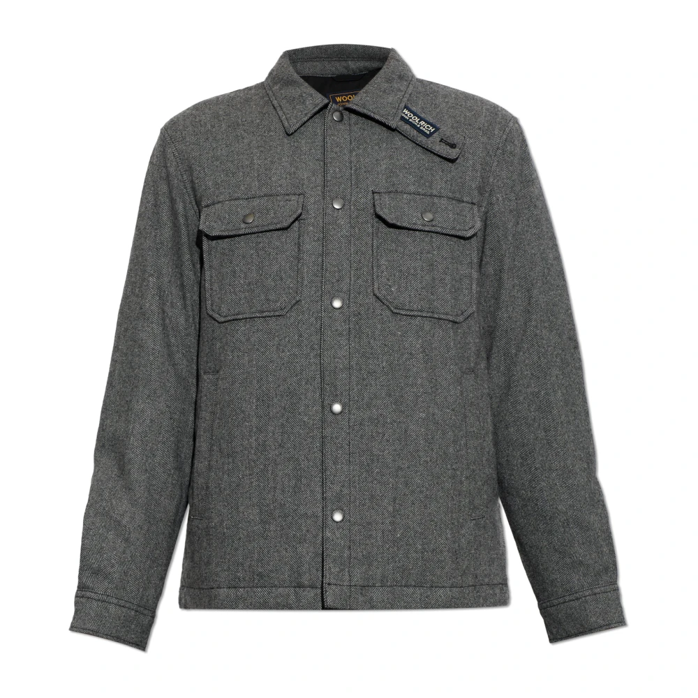 Woolrich Ut3046163 Camicia Imbottita Alaskan Herringbone Grey - Immagine 5