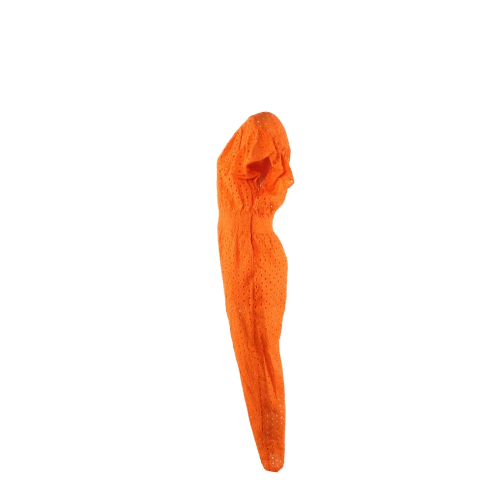 pinko Oranje Katoenen Jumpsuit Orange Dames