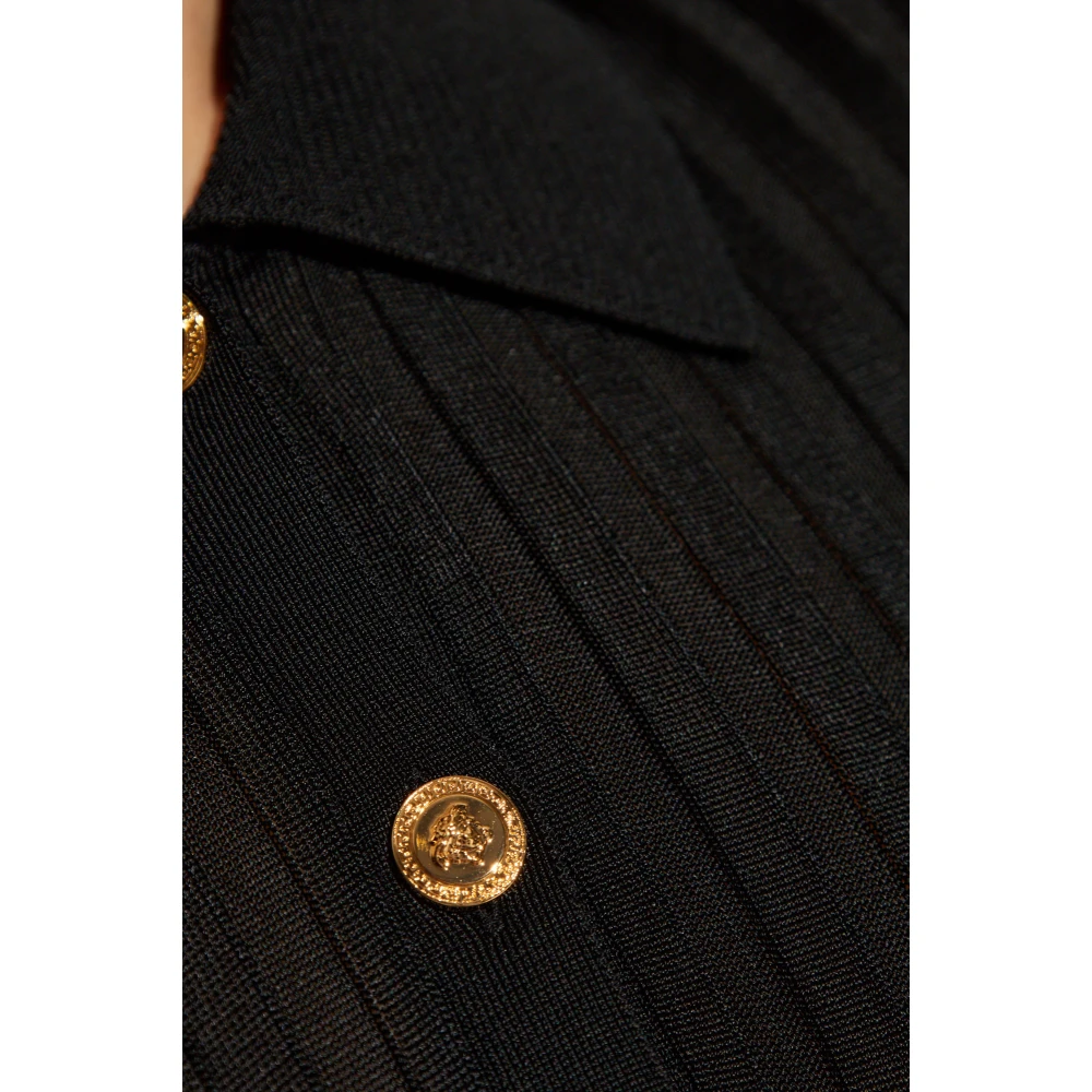 Versace Gestreepte top Black Dames