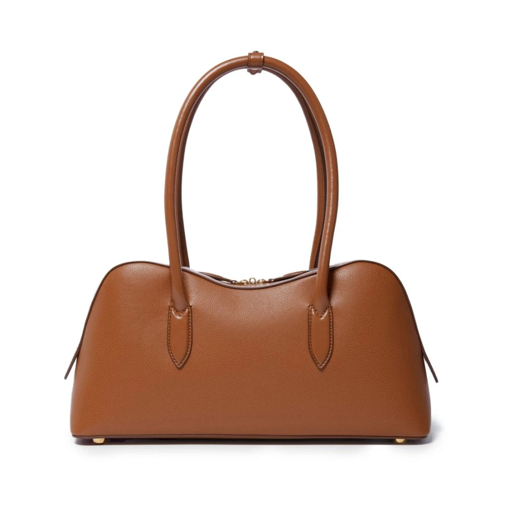 Stella Mccartney Bruine Leren Tassen met Hangslot Detail Brown Dames