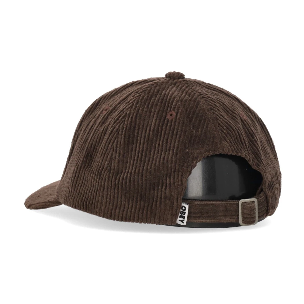 Obey Bruine Velvet Gebogen Klep Pet Brown Heren