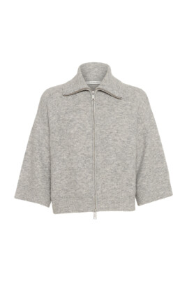 lysegra-melange-cardigan-med-3-4-aermer