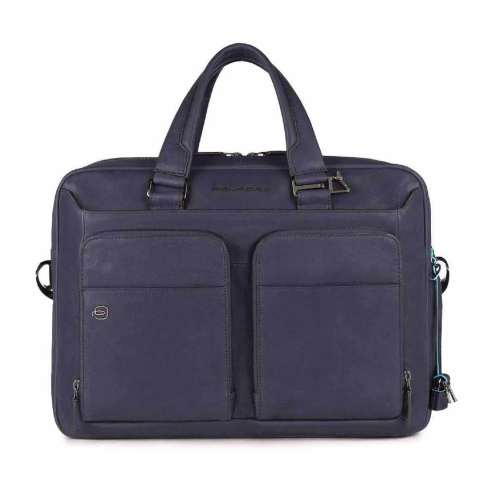 Piquadro Unisex Blue Slim Computer Bag 15" With Ipad Compartment
