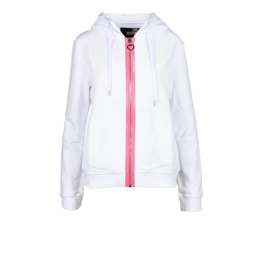 Love Moschino Katoenen Gebreide Trui White Dames