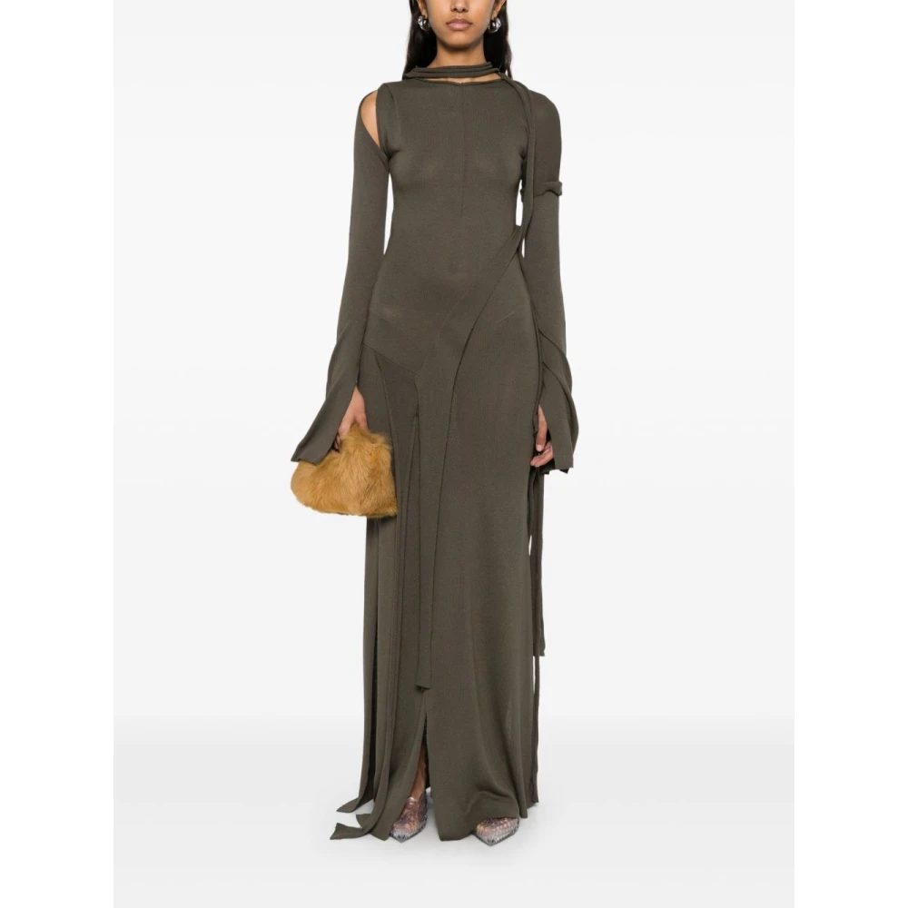 Ottolinger Groene Cut-Out Gebreide Jurk Green Dames