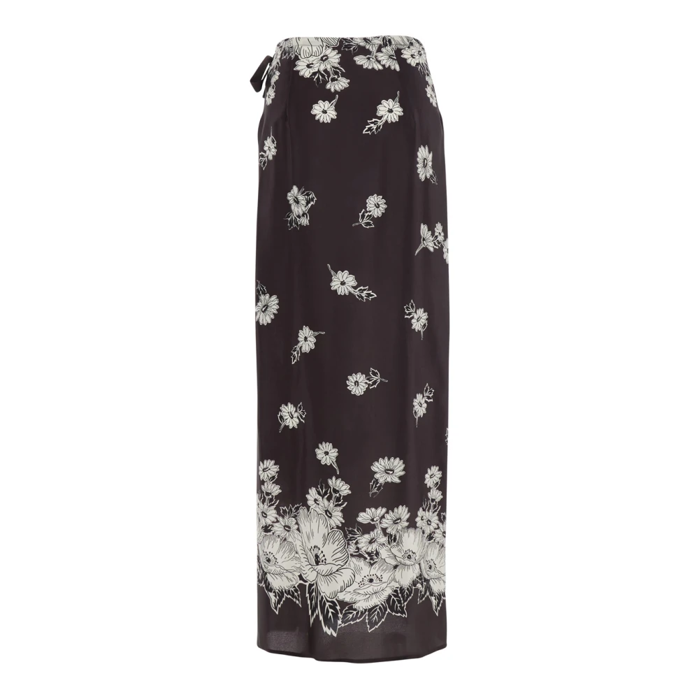 P.a.r.o.s.h. Bloemenzijden rok met zijdelingse sluiting Multicolor Dames