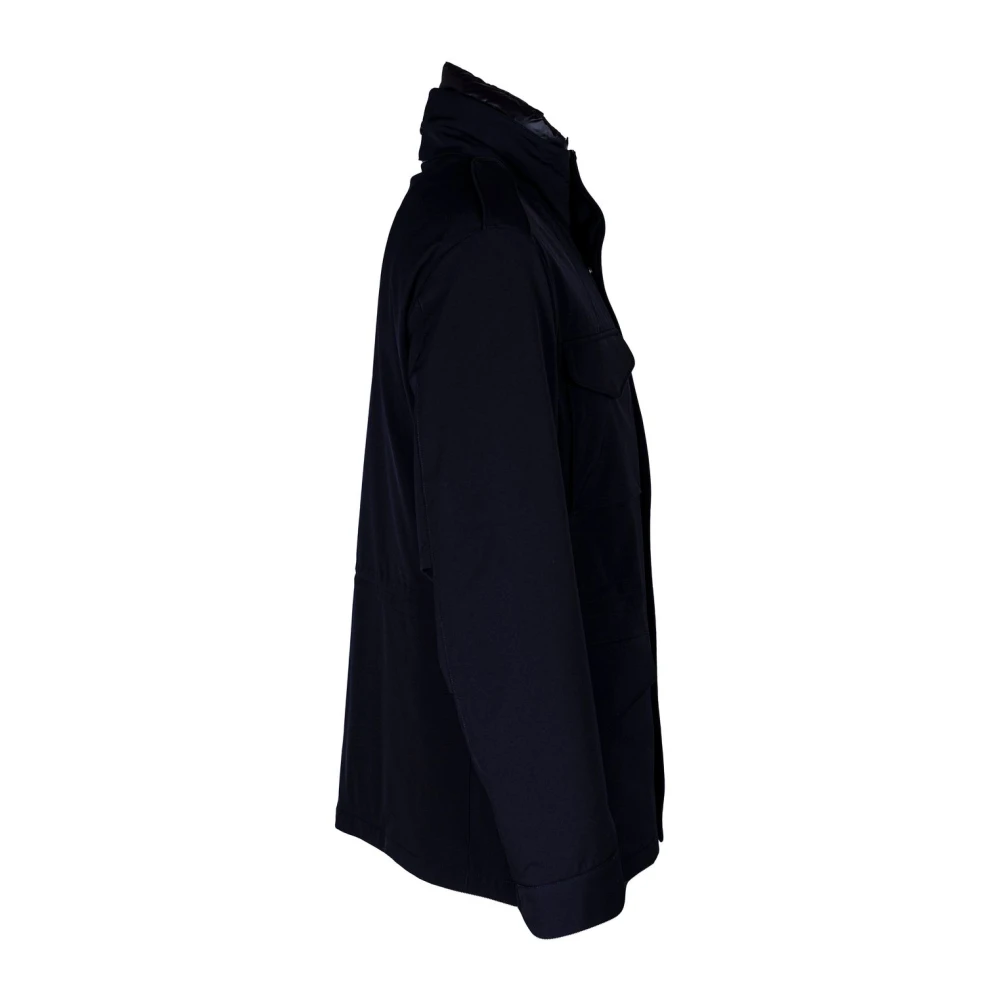 Montecore Heren Puffer Field Jacket met Afneembare Kraag Blue Heren