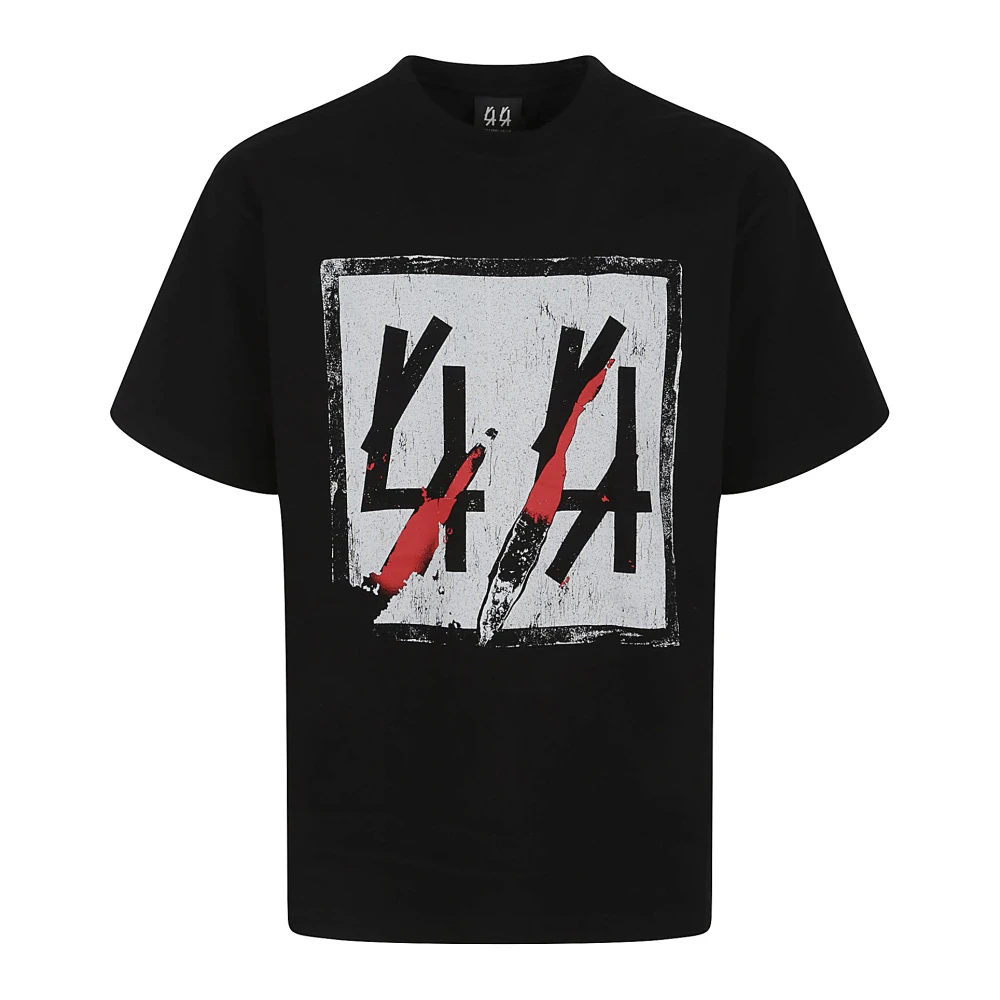 44 Label Group Zwarte T-shirt met ronde hals Black Heren