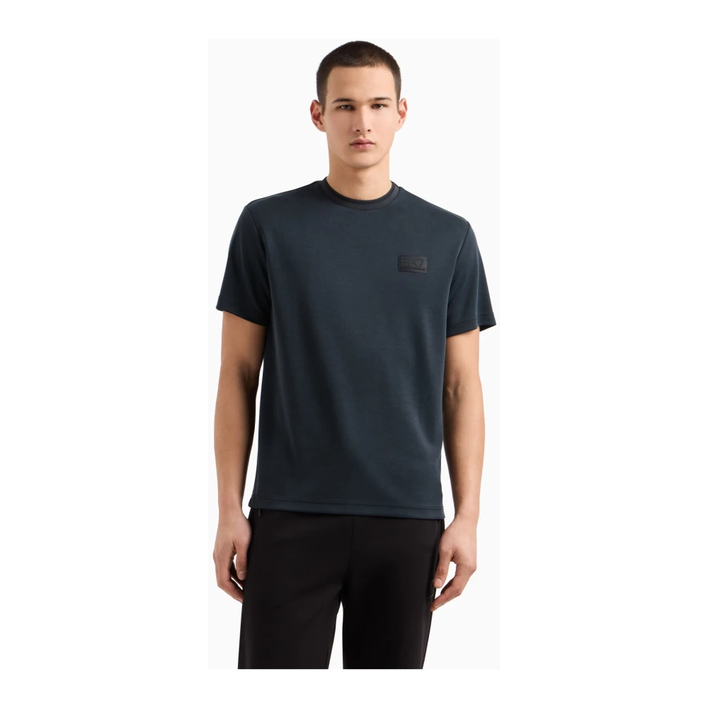 Emporio Armani EA7 Zwarte T-shirts en Polos Collectie Black Heren