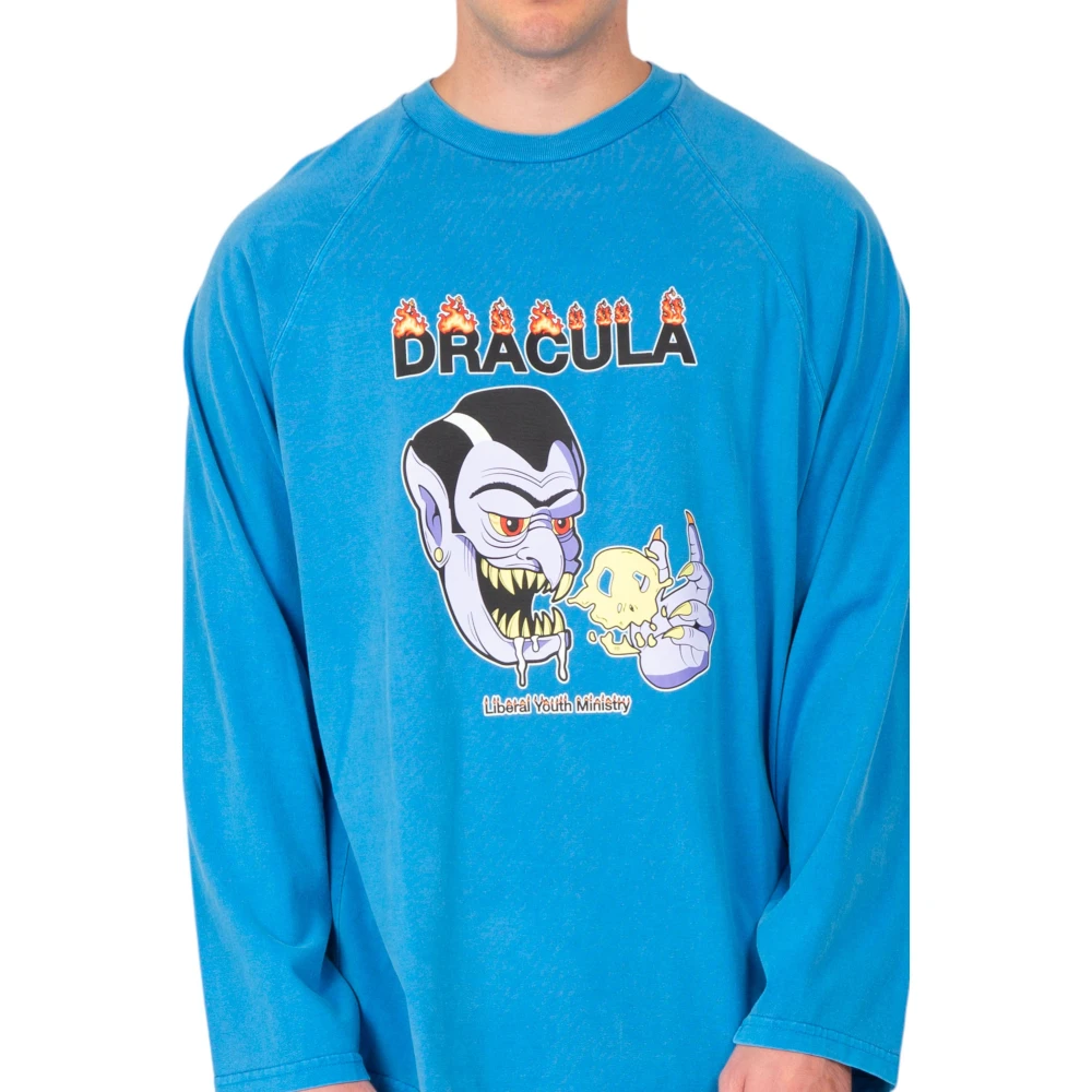 Liberal Youth Ministry Dracula Gewassen Tee in Blauw Blue Heren