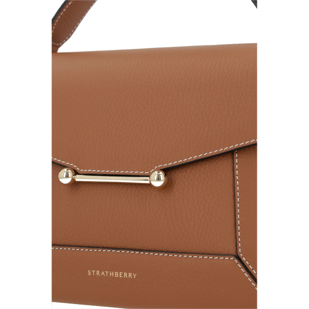 Strathberry Leren handtas met gouden hardware Brown Dames