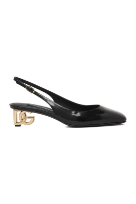 Logohälsa Pumps i lackläder med slingback-design