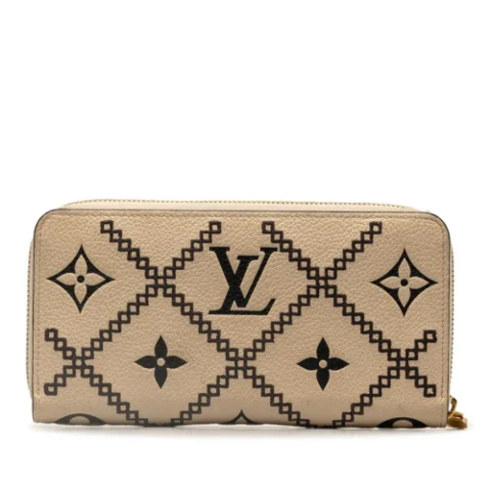 Louis Vuitton Vintage Pre-owned Leather wallets Beige Dames