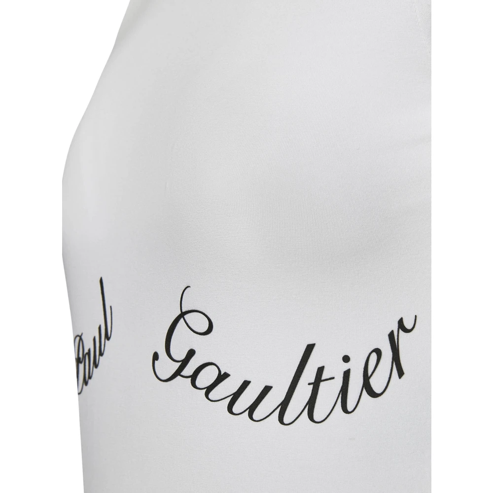 Jean Paul Gaultier Wit Aansluitend T-Shirt Dameskleding White Dames