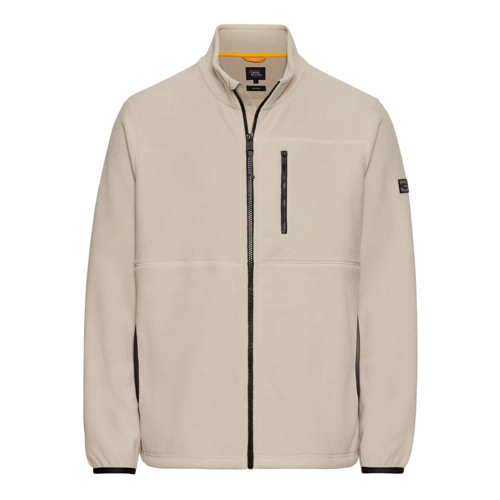Camel active Stijlvol Fleecejack met Opstaande Kraag Beige Heren