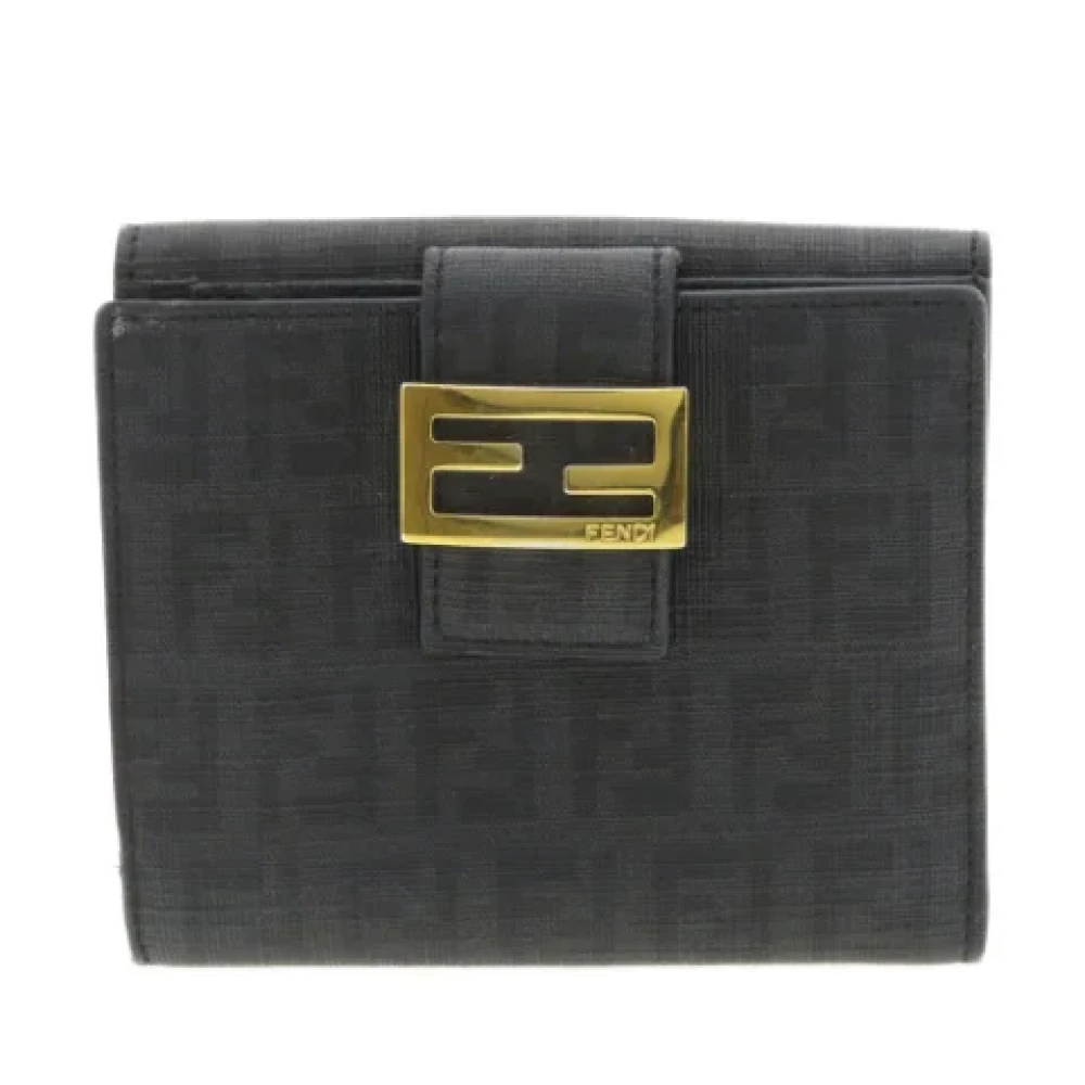Fendi Vintage Pre-owned Fabric wallets Black Dames