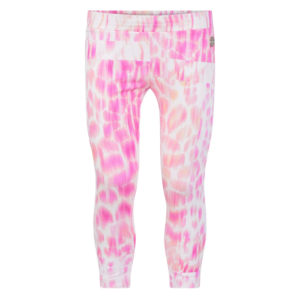 Roberto Cavalli Girls Pink Leggings,, Leopard Print Leggings Size 14 Y