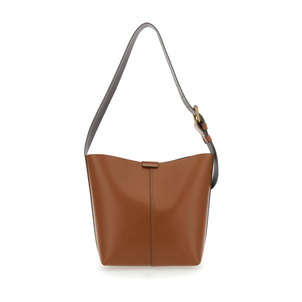 Soeur Bruine Mini Schoudertas met Patch Logo Brown Dames