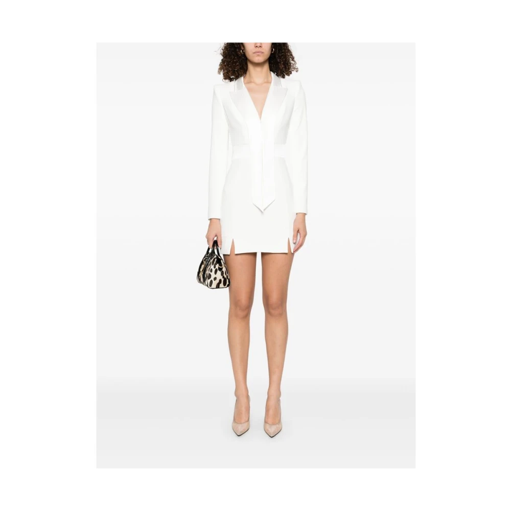 Elisabetta Franchi Witte Korte Jurk met Sjaal White Dames