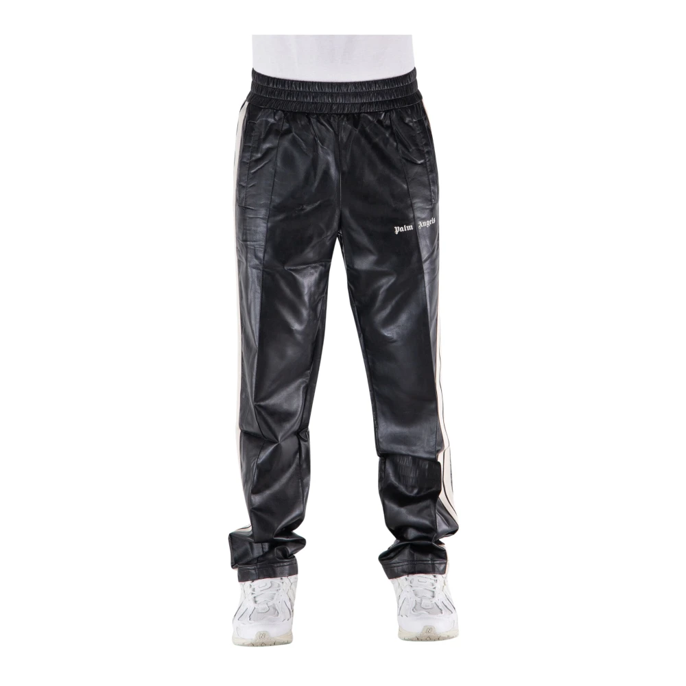 Palm Angels Leather Trousers Black Heren