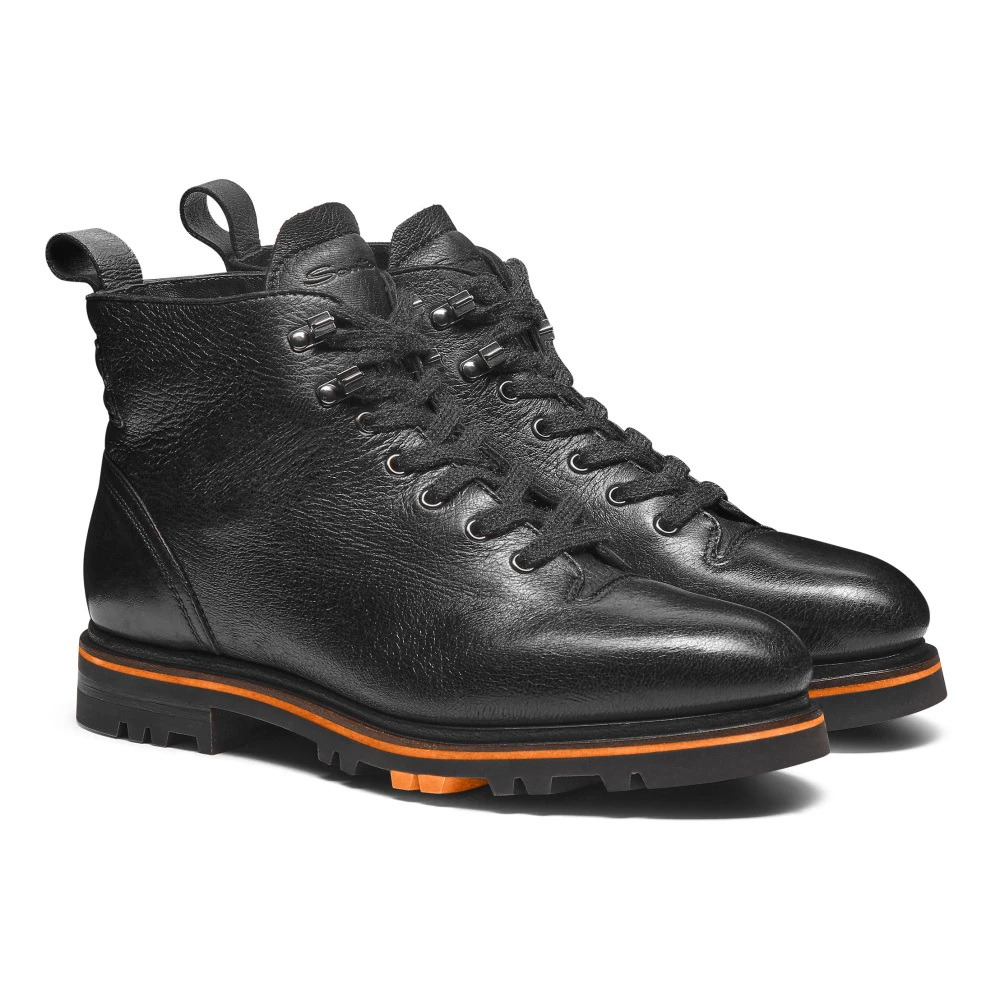 Santoni Leren enkellaars